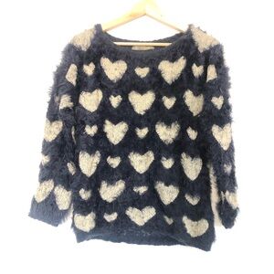 Cute Fuzzy Hearts Sweater